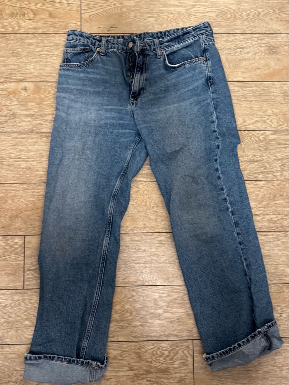 Zara Men's Straight Fit Denim Jeans in Blue